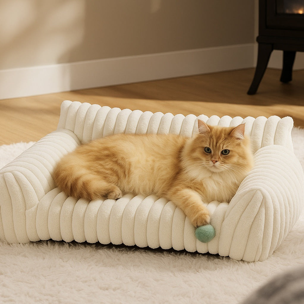 Hundebett-Sofa mit abnehmbarem Bezug, waschbar