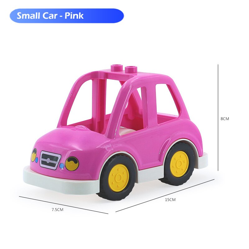 DIY Big Size Building Blocks Accessories Car Truck Plane Motorcycle Vehicle Bricks Compatible Duplos Parts Kids Toys Gift