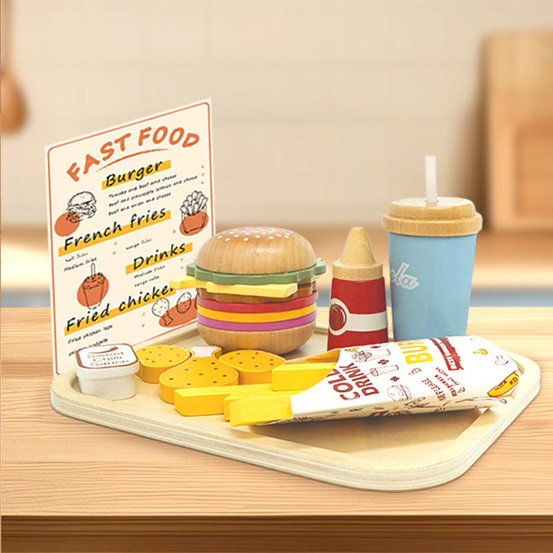 Holzspielzeug Burger-Set