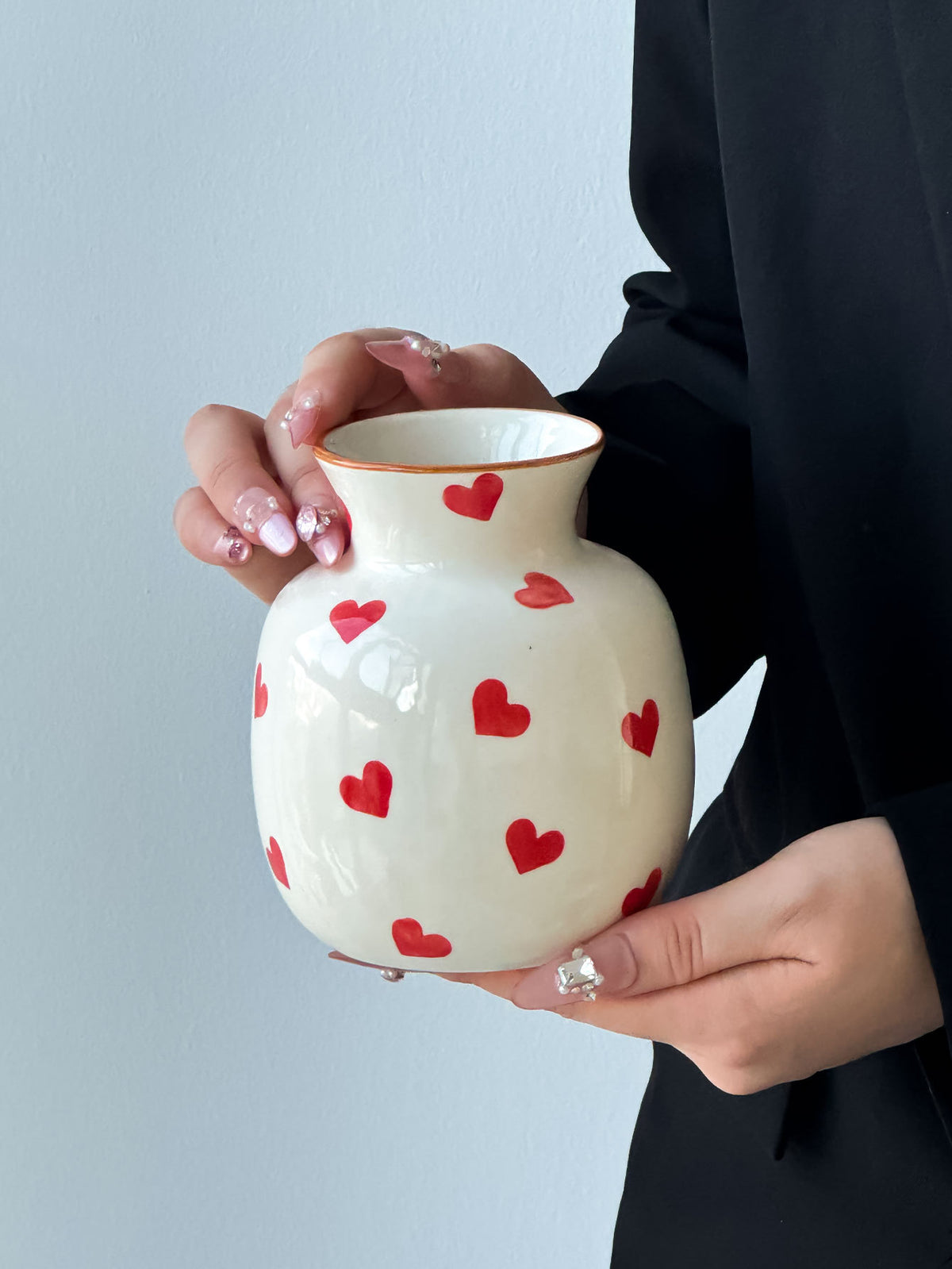 Handbemalte Keramikvase