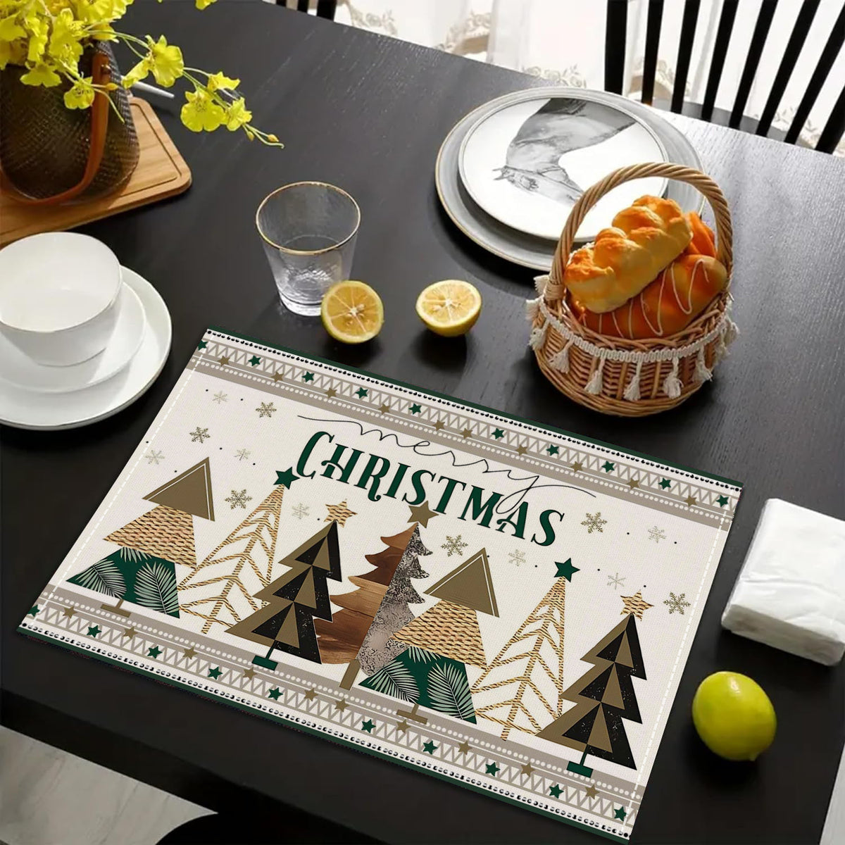 Weihnachts-Tischset Leinen