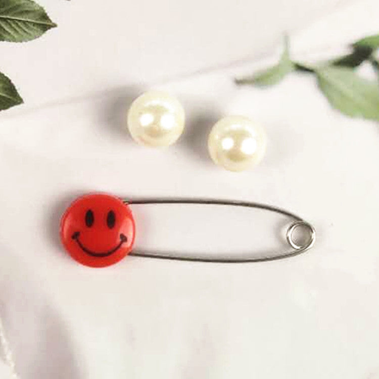 Baby Child Safety Pins Smiley Pins Plastic Safety Pins Medium Size About 40 Large Size About 55 mm