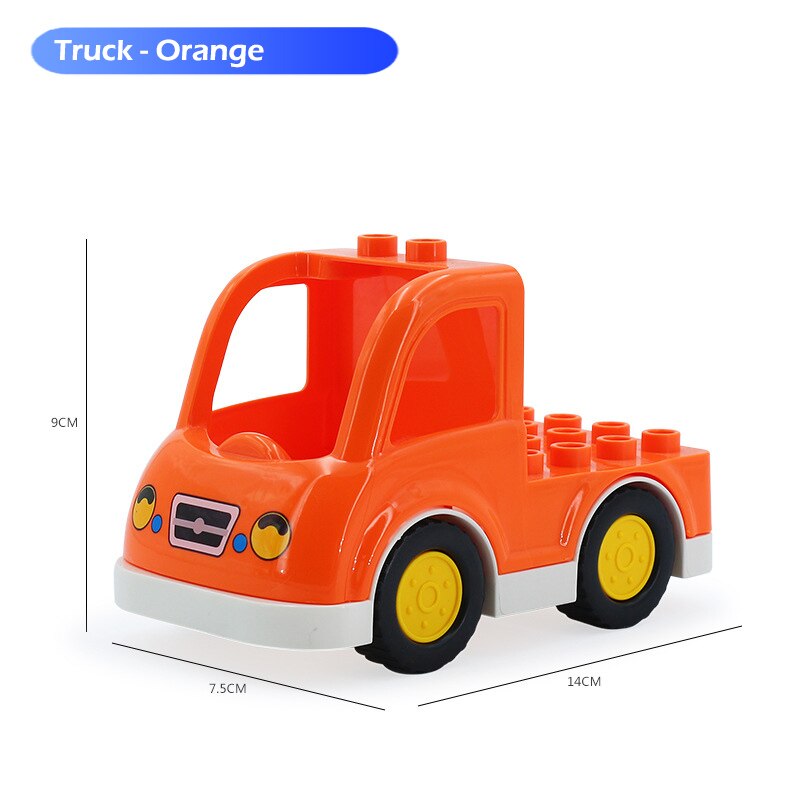 DIY Big Size Building Blocks Accessories Car Truck Plane Motorcycle Vehicle Bricks Compatible Duplos Parts Kids Toys Gift