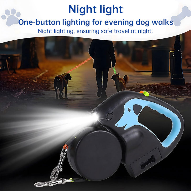 Doppel-Hundeleine mit LED-Licht