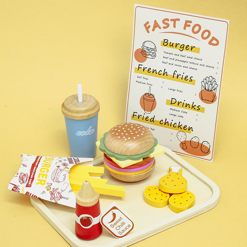 Holzspielzeug Burger-Set