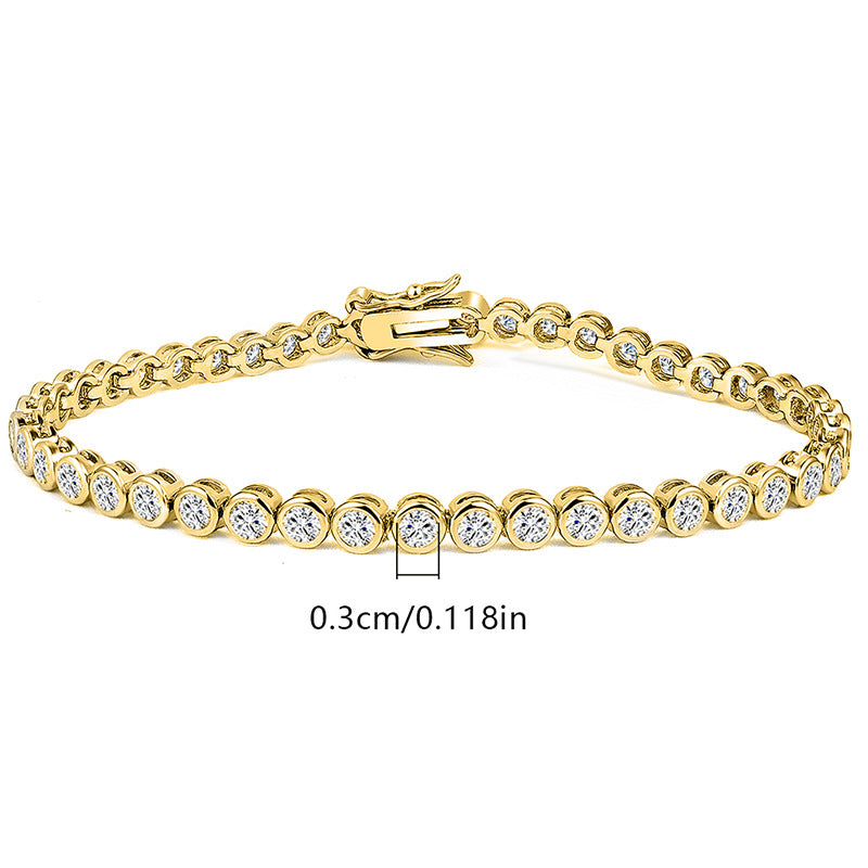 Zirkonia-Armband mit Kupferkern
