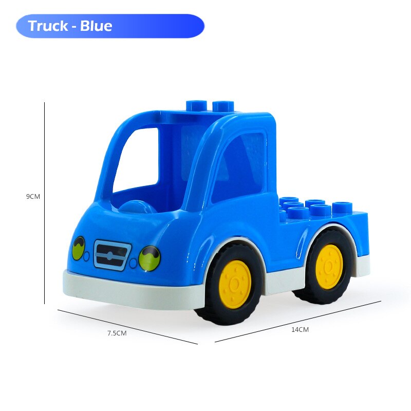 DIY Big Size Building Blocks Accessories Car Truck Plane Motorcycle Vehicle Bricks Compatible Duplos Parts Kids Toys Gift