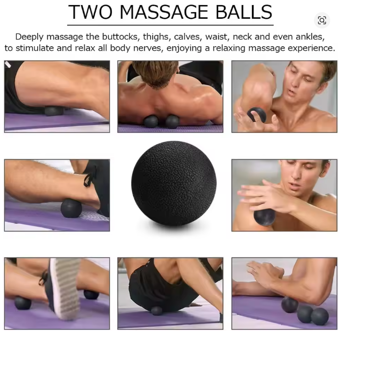 Massagestab-Set mit Faszienkugeln