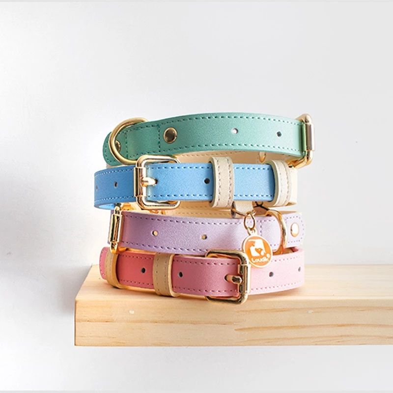 Echtleder-Halsband für Haustiere
