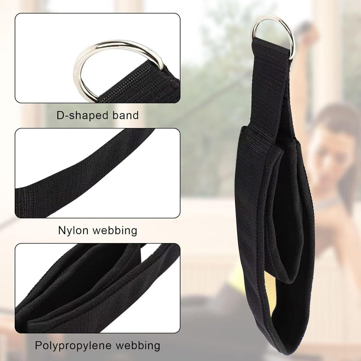 Yoga-Widerstandsband mit Fuss- &amp; Handschlaufen
