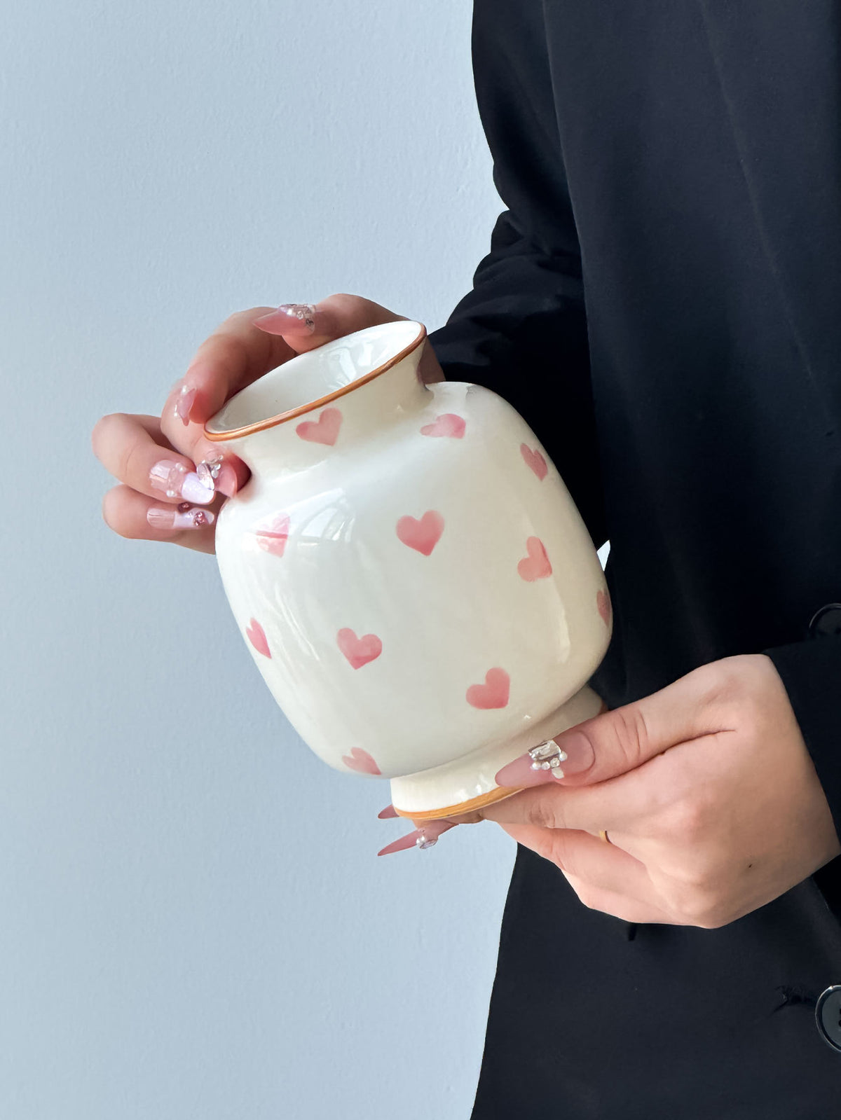 Handbemalte Keramikvase