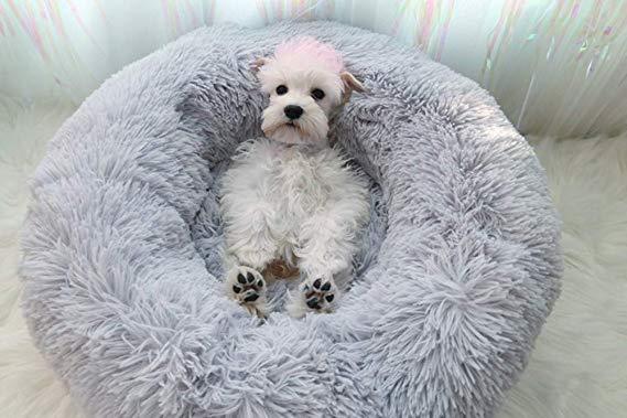 Plüsch-Hundebett kuschelig
