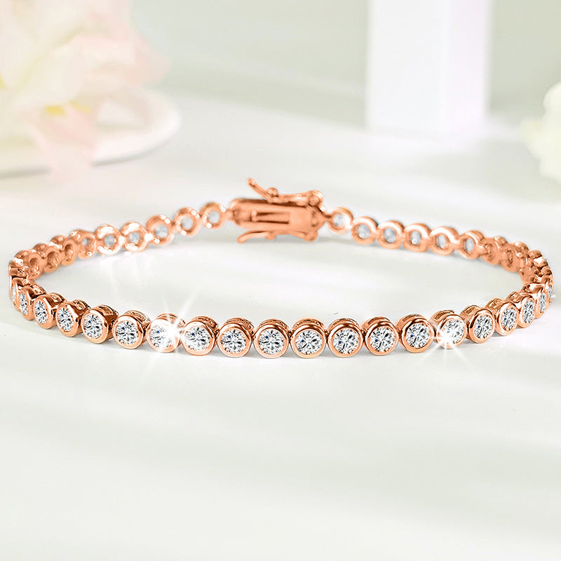 Zirkonia-Armband mit Kupferkern