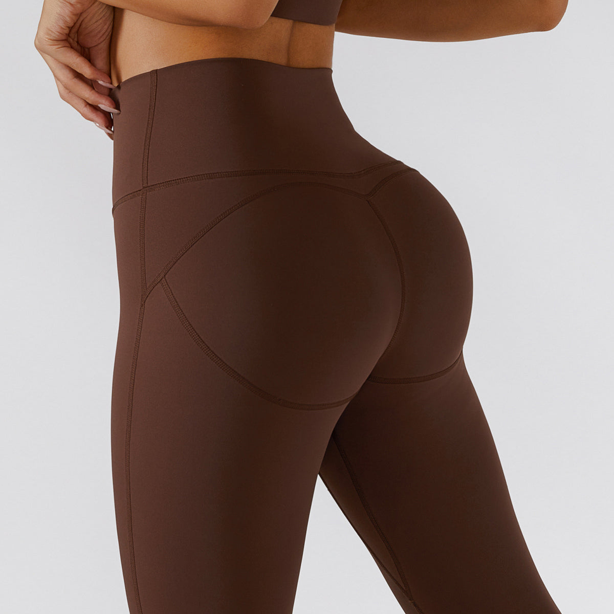 Pilates-Yogahose hoch taillert