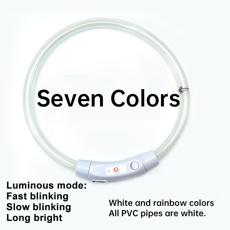 LED-Hundehalsband, 3 Leuchtmodi, USB-aufladbar