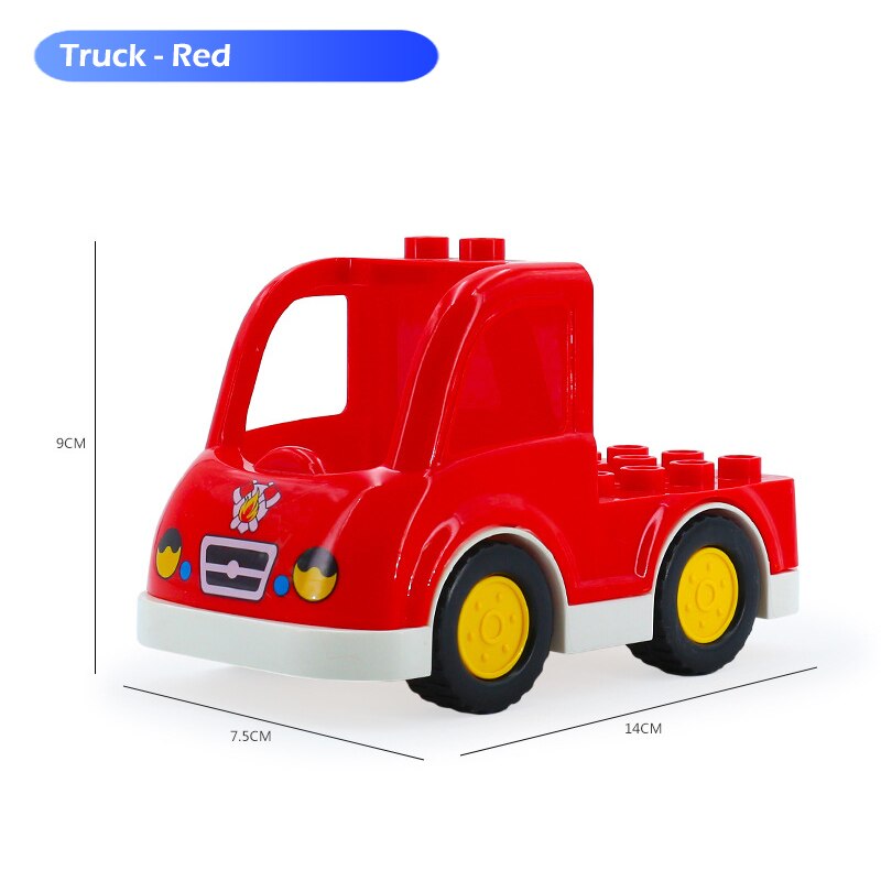 DIY Big Size Building Blocks Accessories Car Truck Plane Motorcycle Vehicle Bricks Compatible Duplos Parts Kids Toys Gift