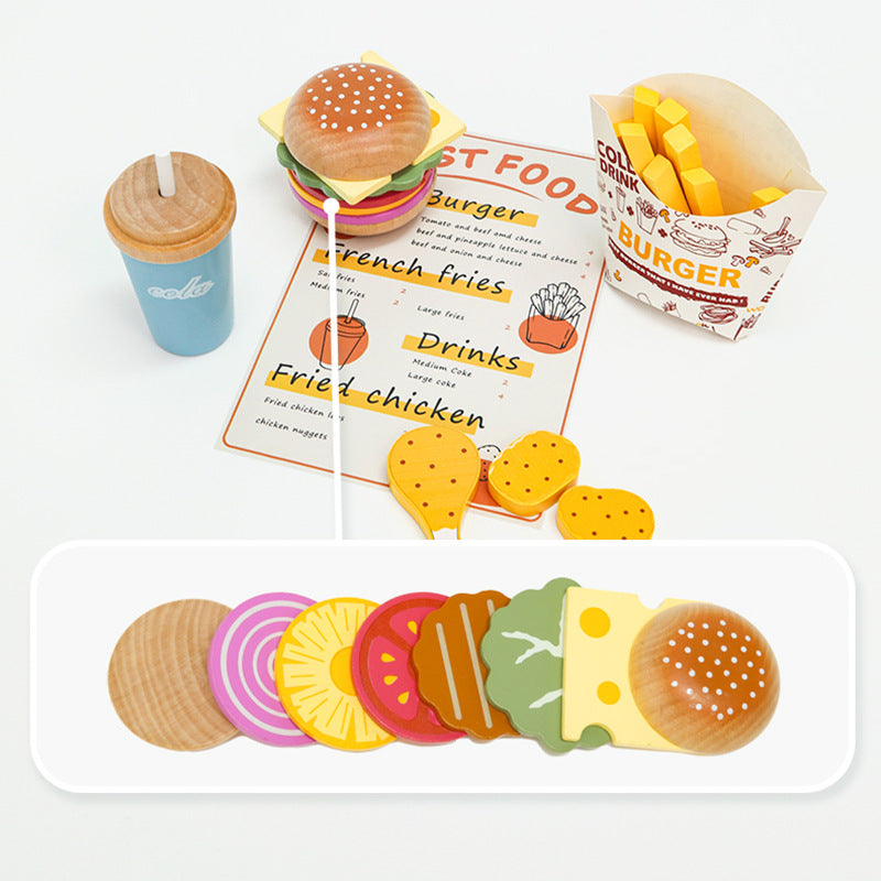 Holzspielzeug Burger-Set