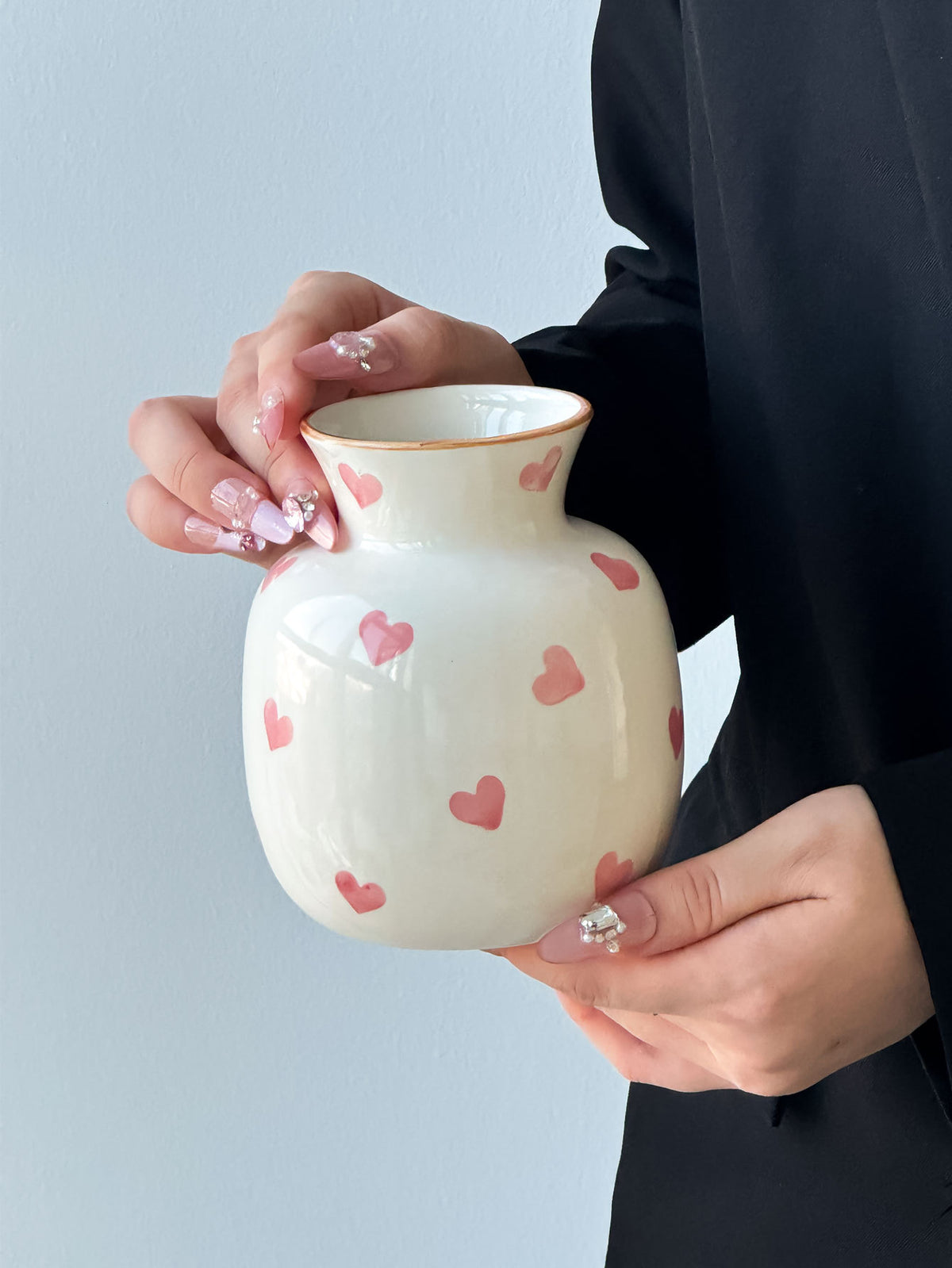 Handbemalte Keramikvase