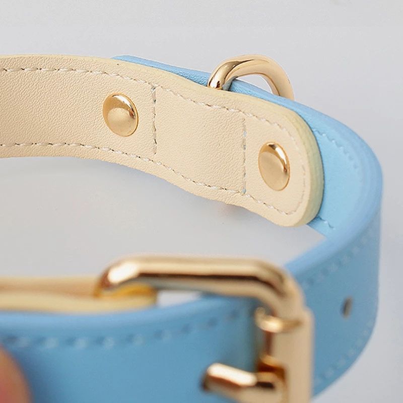 Echtleder-Halsband für Haustiere