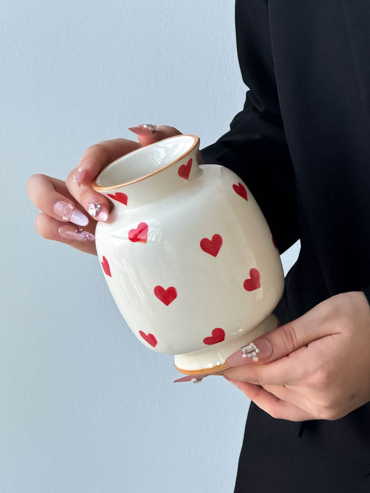 Handbemalte Keramikvase