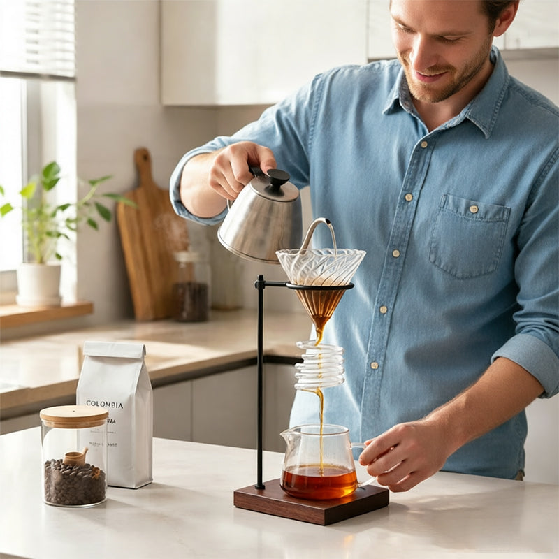 Pour-Over Kaffeefilter-Halter Spiral-Design