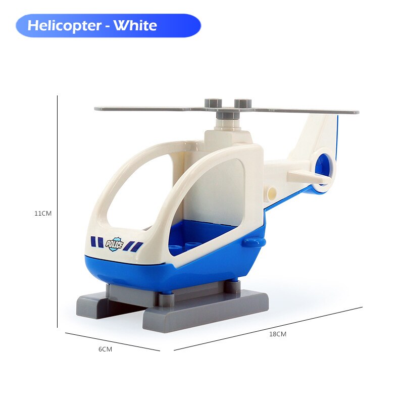 DIY Big Size Building Blocks Accessories Car Truck Plane Motorcycle Vehicle Bricks Compatible Duplos Parts Kids Toys Gift
