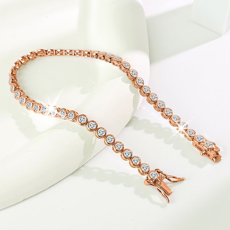 Zirkonia-Armband mit Kupferkern