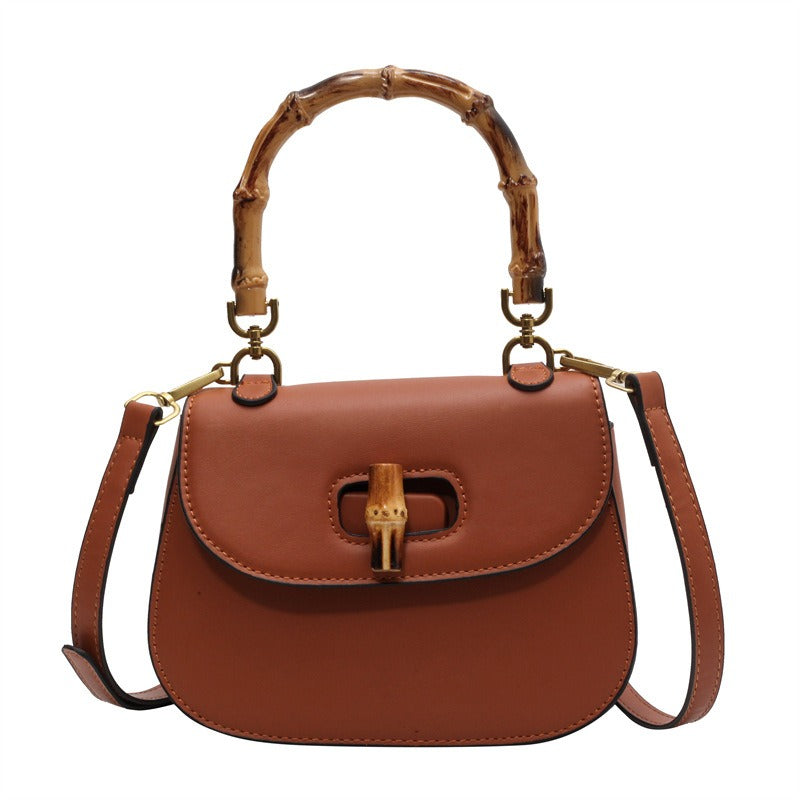Bambus-Handtasche im Retro-Stil