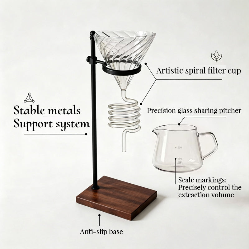 Pour-Over Kaffeefilter-Halter Spiral-Design