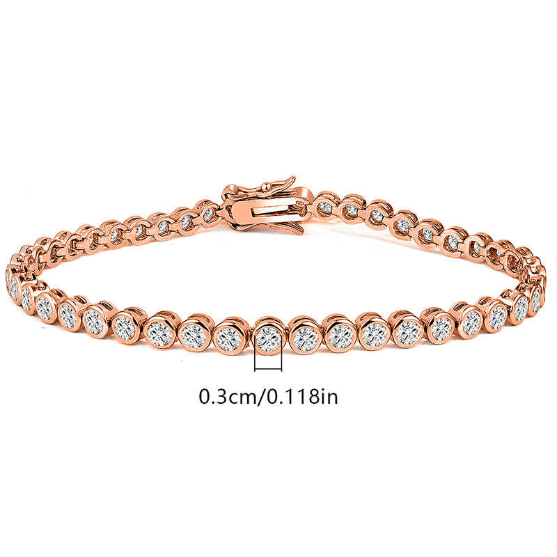 Zirkonia-Armband mit Kupferkern