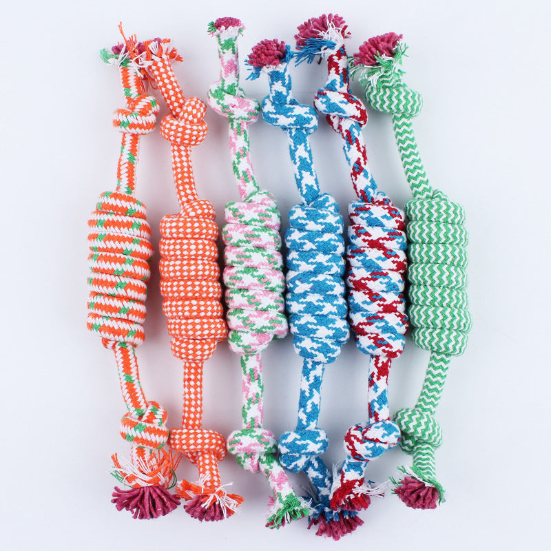 Baumwollseil-Spielzeug für Hunde, Knoten-Design