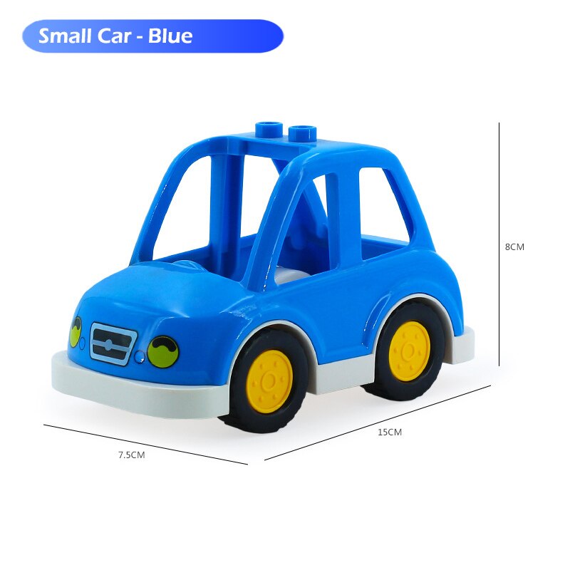 DIY Big Size Building Blocks Accessories Car Truck Plane Motorcycle Vehicle Bricks Compatible Duplos Parts Kids Toys Gift