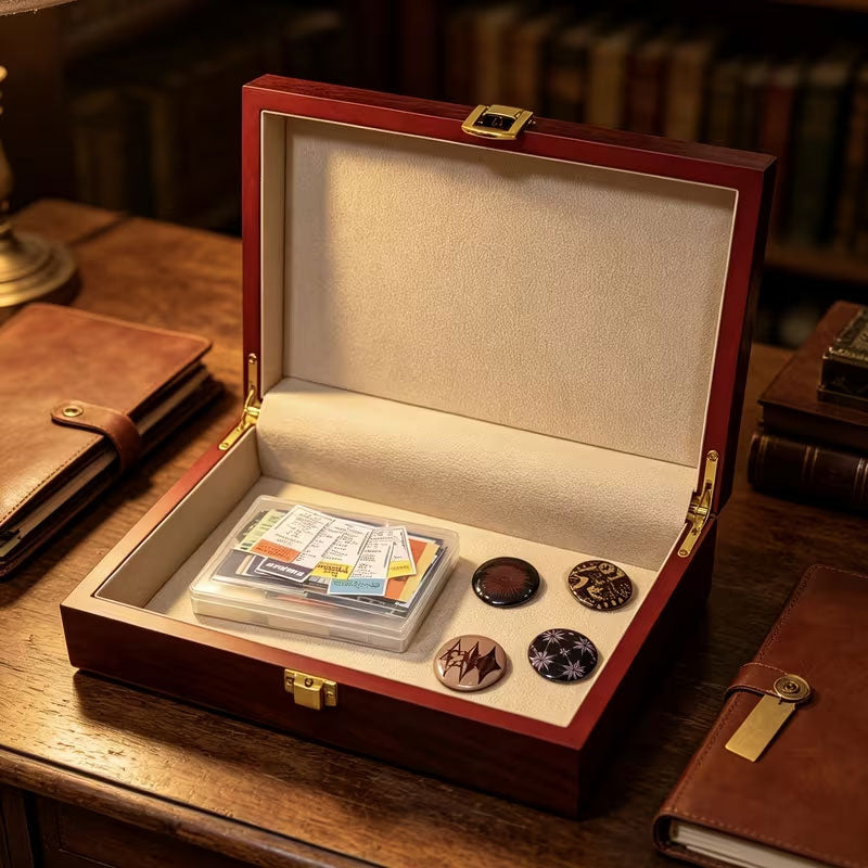 Holz-Schmuckbox mit Schloss