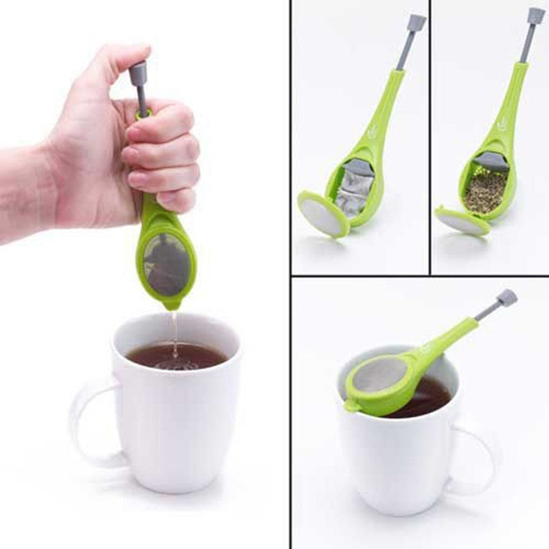 Teesieb mit Abtropfschale