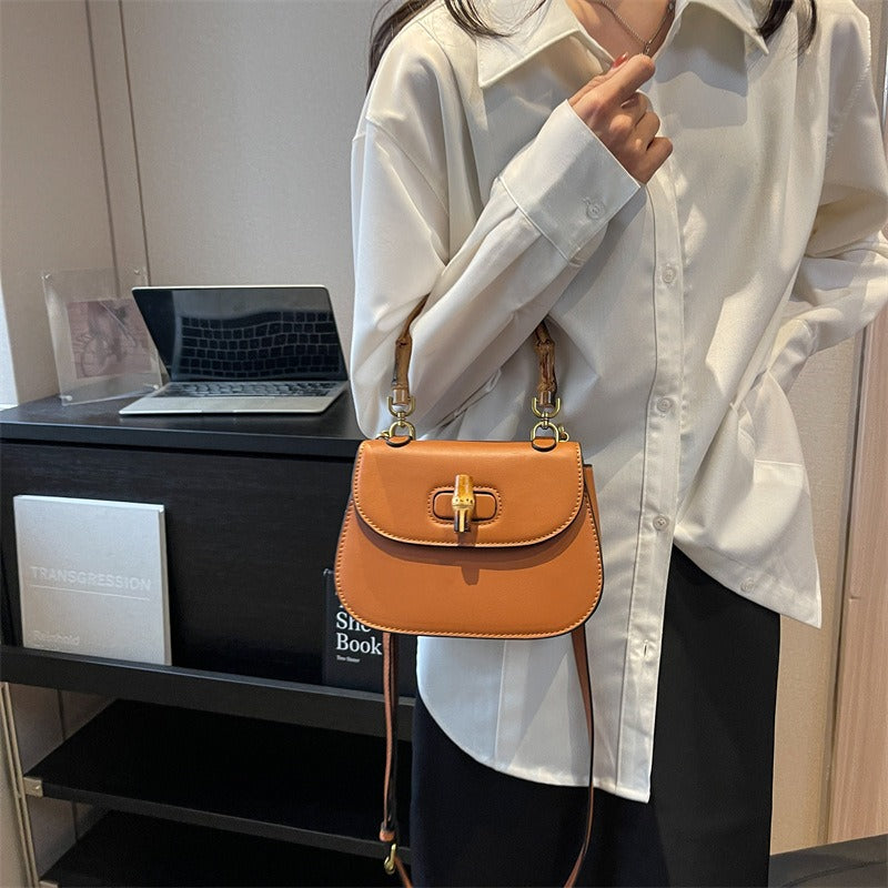 Bambus-Handtasche im Retro-Stil