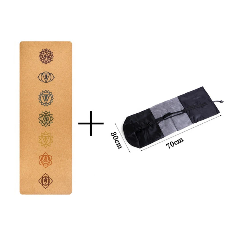 Kork-Yogamatte mit Körperlinie